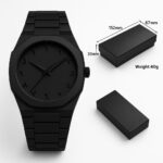 Arabic disit Carbon Fiber body men's watch (46gm weight)-full black